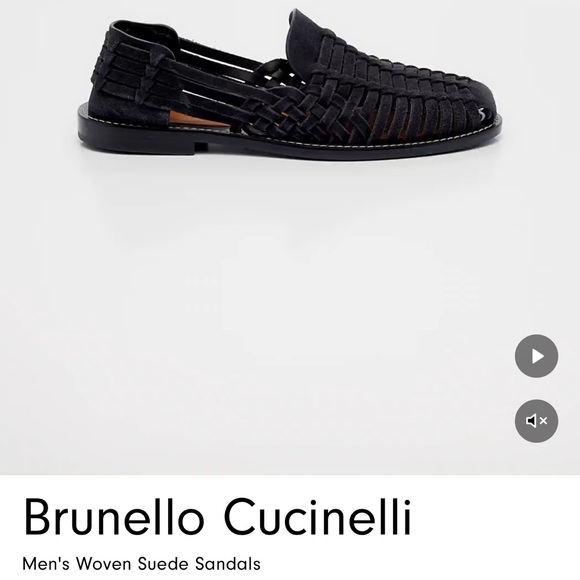 Brunello Cucinelli Dark Blue Woven Loafers - Picture 3 of 4